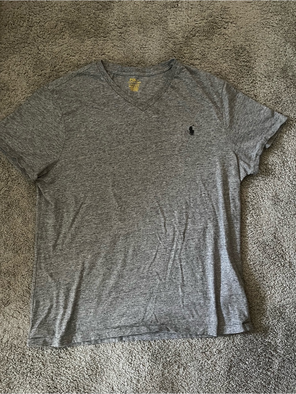 Polo by Ralph Lauren Heather Gray V-Neck Tee - Men’s Size XL
